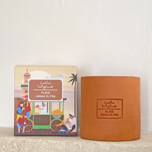 Bougie parfumée senteur épices Place Jamaa El Fna Marrakech pot Terracotta à conserver