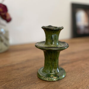 Petit bougeoir poterie de tamegroute au Maroc