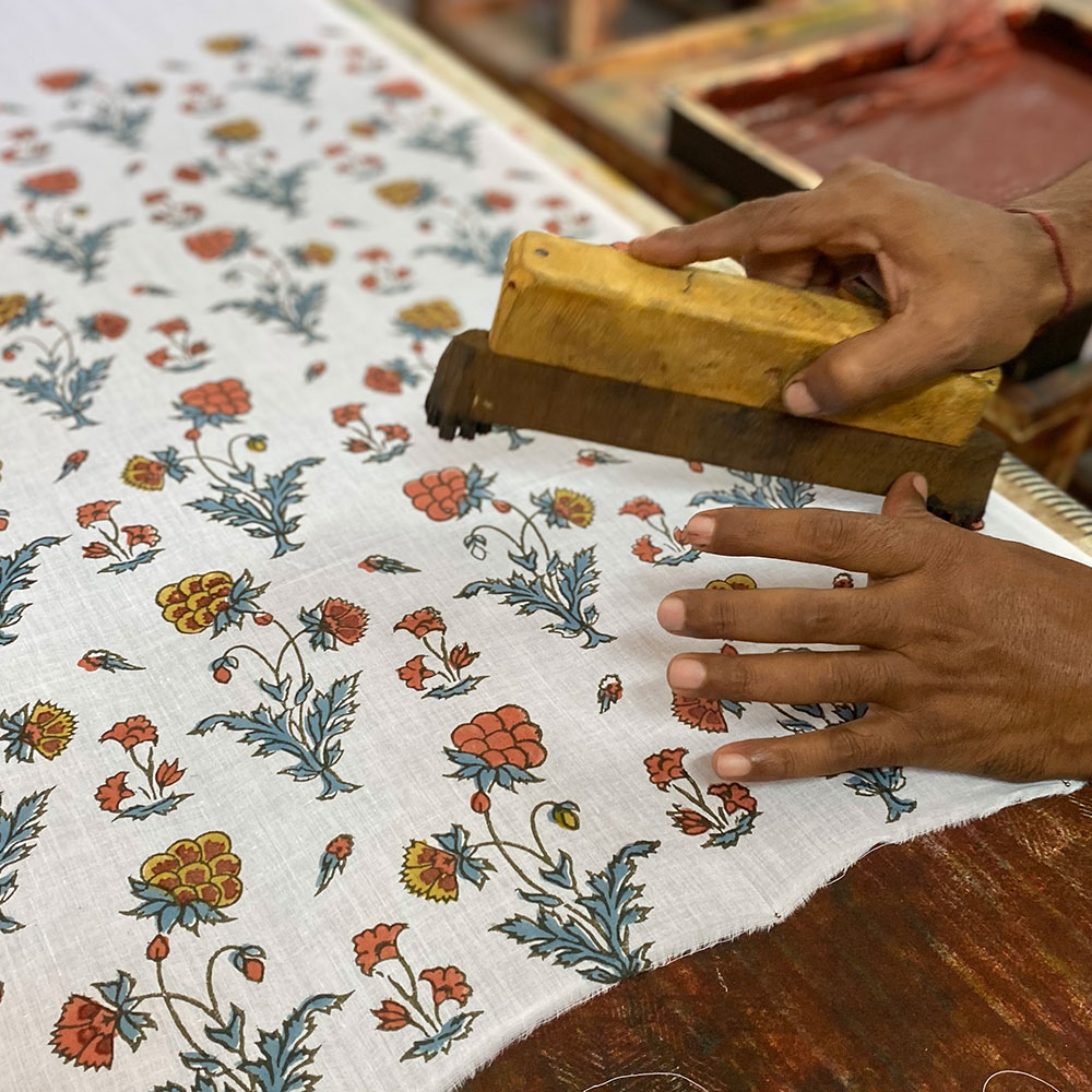 impression block print artisanat inde
