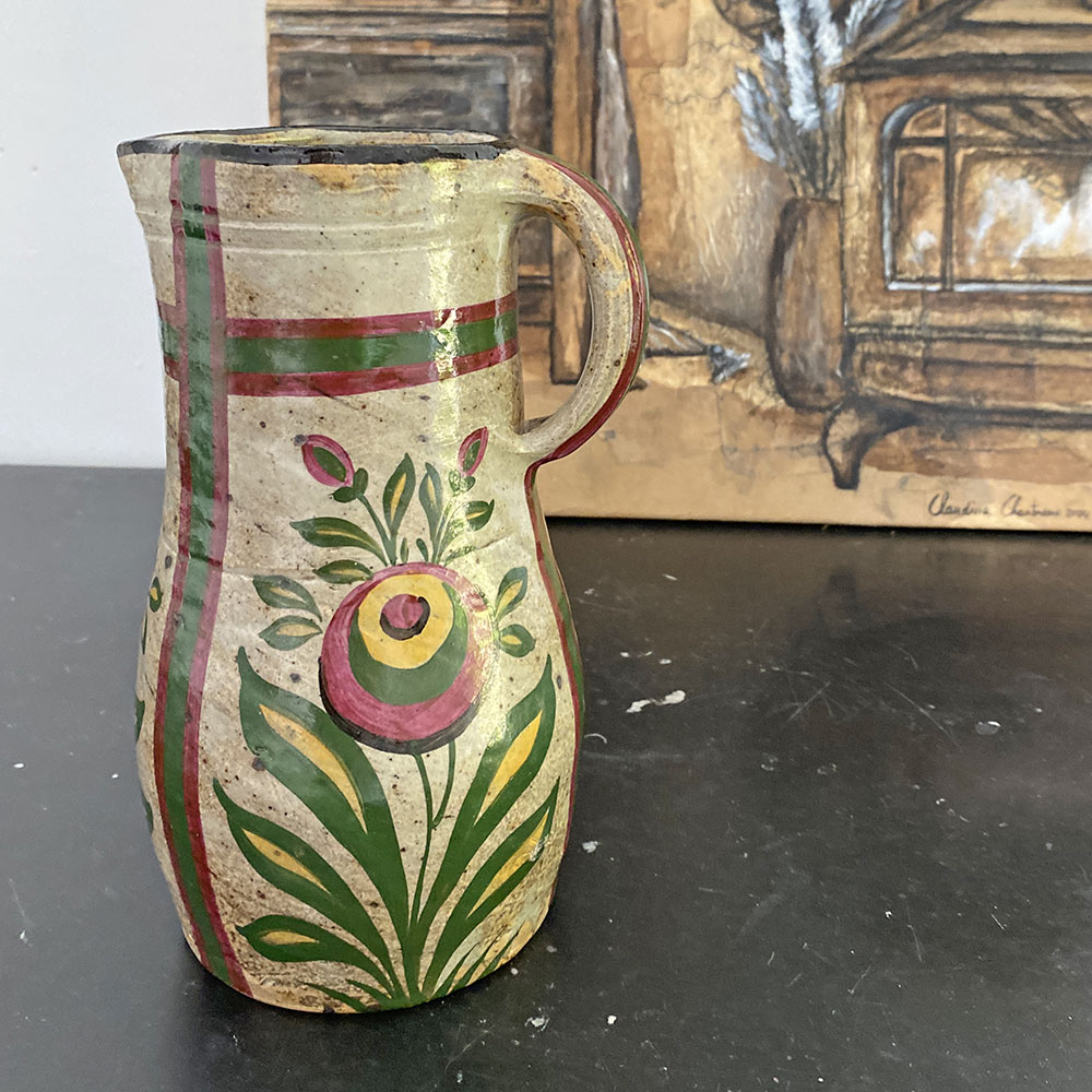 Pichet en grès trouvé au grand déballage de Montpellier réservé aux antiquaires et brocanteurs